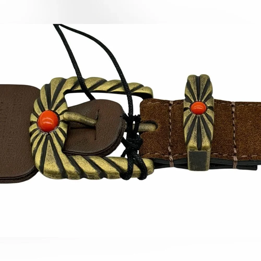 NWT Cuoieria Artigiana Luxury Leather Brown Belt L Italy